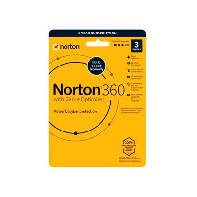 NORTON 360 GAME OPTOMIZER ESD 1U/3D 12M