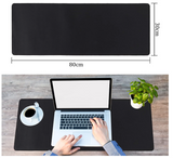 LEXETER Large Gaming Mouse Mat with Stitched Edges, Extended 800x300x3mm Pad with Non-Slip Rubber Base, Desk Laptop Keyboard Pad with Water-Resistant and Anti-Fray Surface, Black